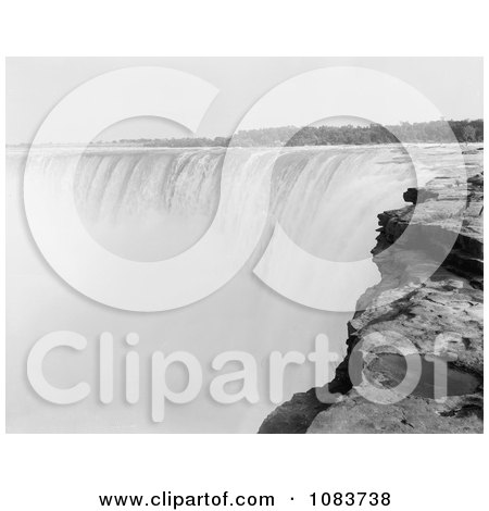 View From On Top Of Horseshoe Falls, Niagara Falls - Royalty Free Historical Stock Photography by JVPD