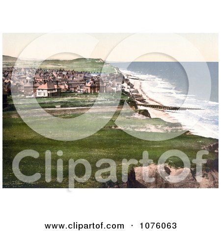 View on the Coastal Town of Sheringham as Seen From the East Cliff in Norfolk England UK - Royalty Free Stock Photography  by JVPD