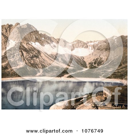 Vorarlberg Douglas Hut and Lunersee, Tyrol, Austria - Royalty Free Stock Photography  by JVPD
