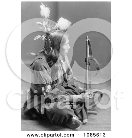 William Frog, Sioux, Sitting Cross Legged - Free Historical Stock Photography by JVPD